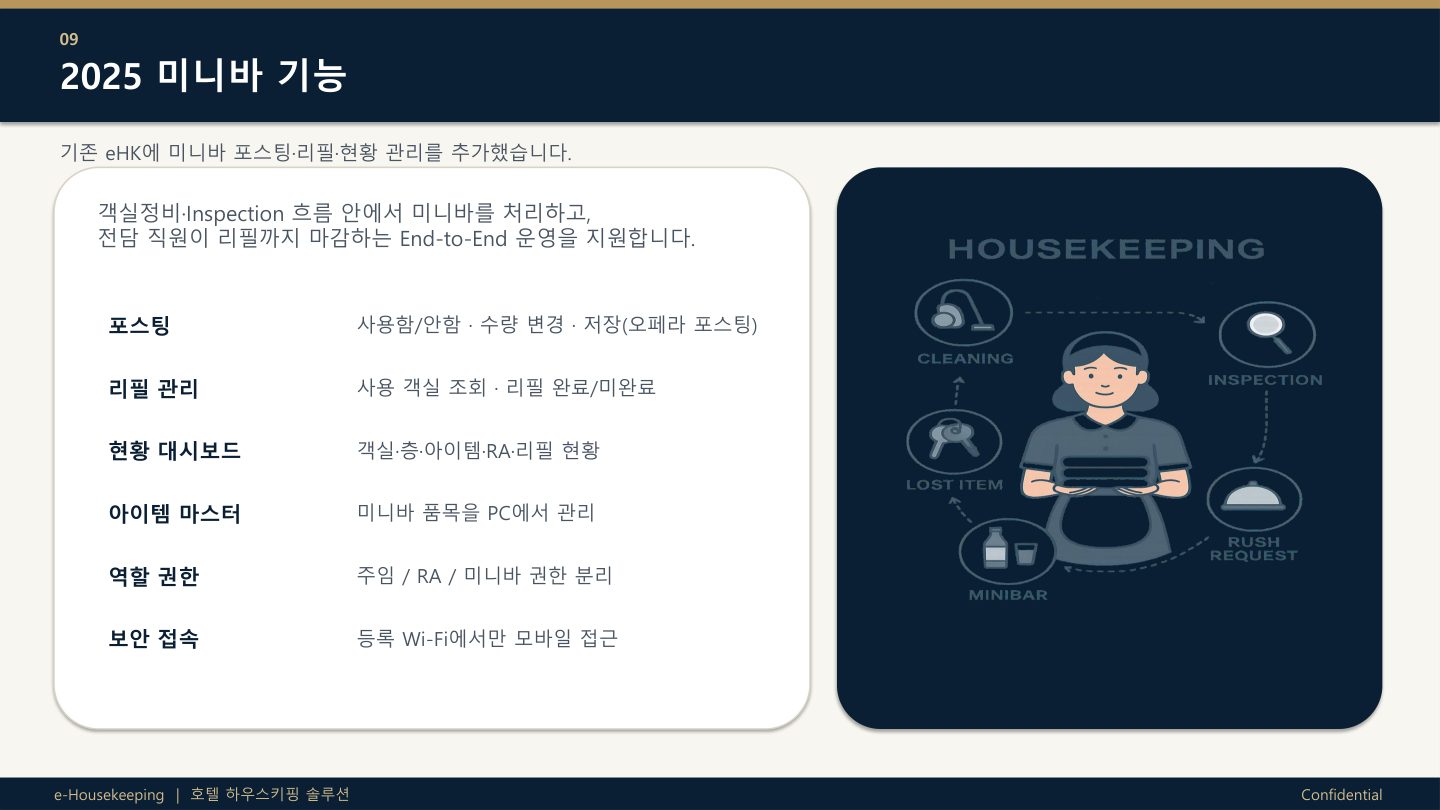 eHK 미니바 기능